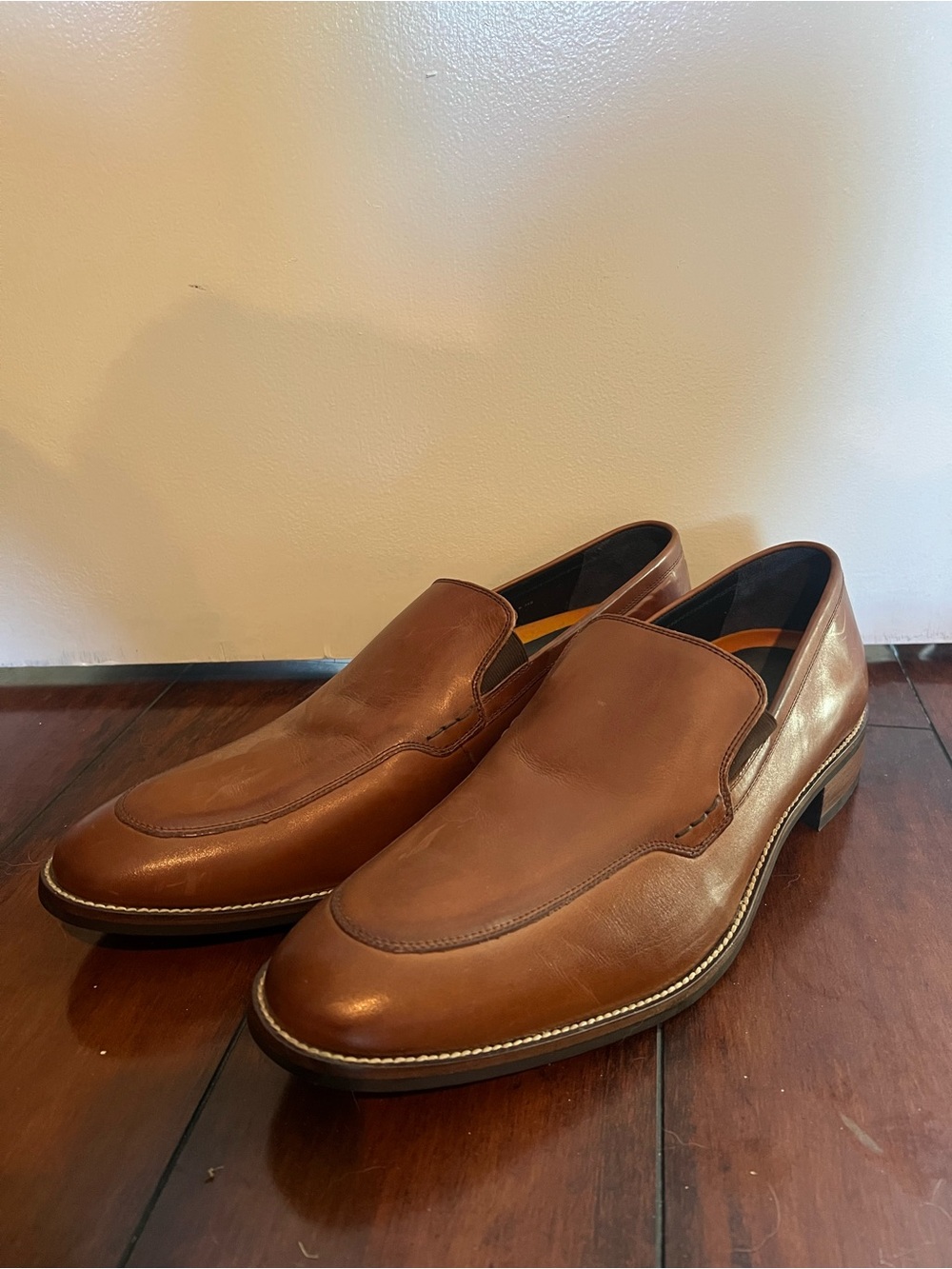 Cole haan Men's Brown Leather Slip-On Loafers